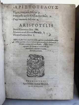The famed Weschel edition of Aristotle