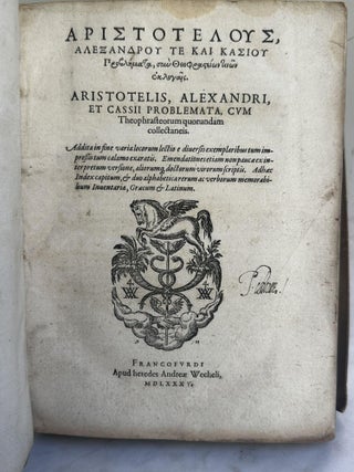 The famed Weschel edition of Aristotle