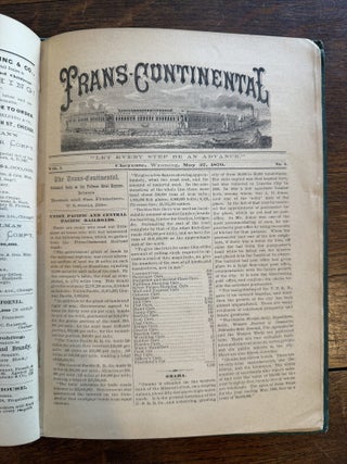 PRINTED ON THE TRAIN”: THE FIRST TRANS-CONTINENTAL NEWSPAPER, ISSUED EN ROUTE, 1870