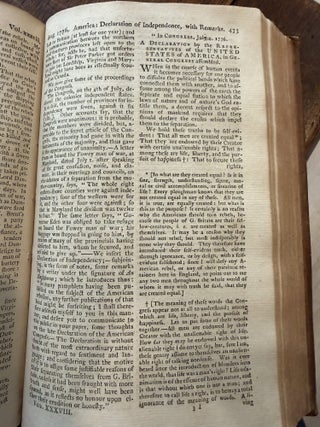 A SCARCE 1776 MAGAZINE PRINTING OF THE DECLARATION