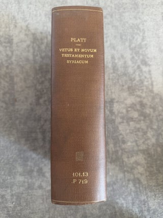 A SYRIAC BIBLE PRINTED IN LONDON FOR USE IN INDIA